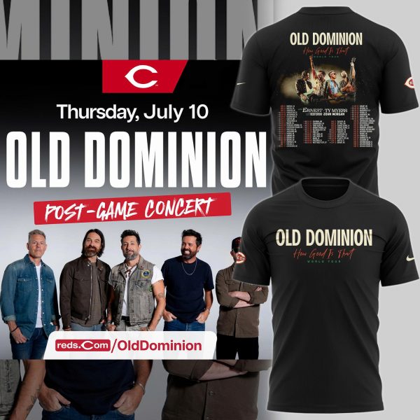 Cincinnati Reds Old Dominion How Good Is That World Tour 2025 Special Tee