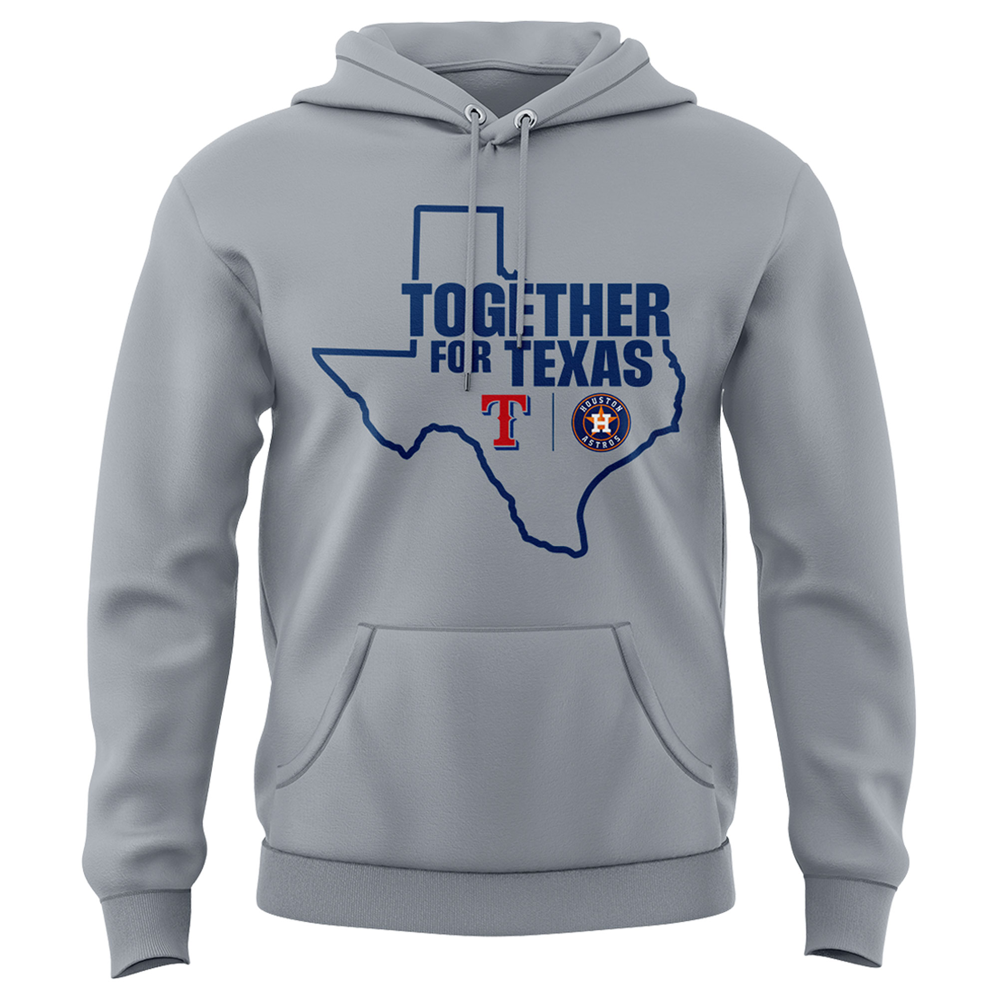 Houston Astros x Texas Rangers "Together For Texas" Special Grey Hoodie Houston Astros x Texas Rangers "Together For Texas" Special Grey Hoodie
