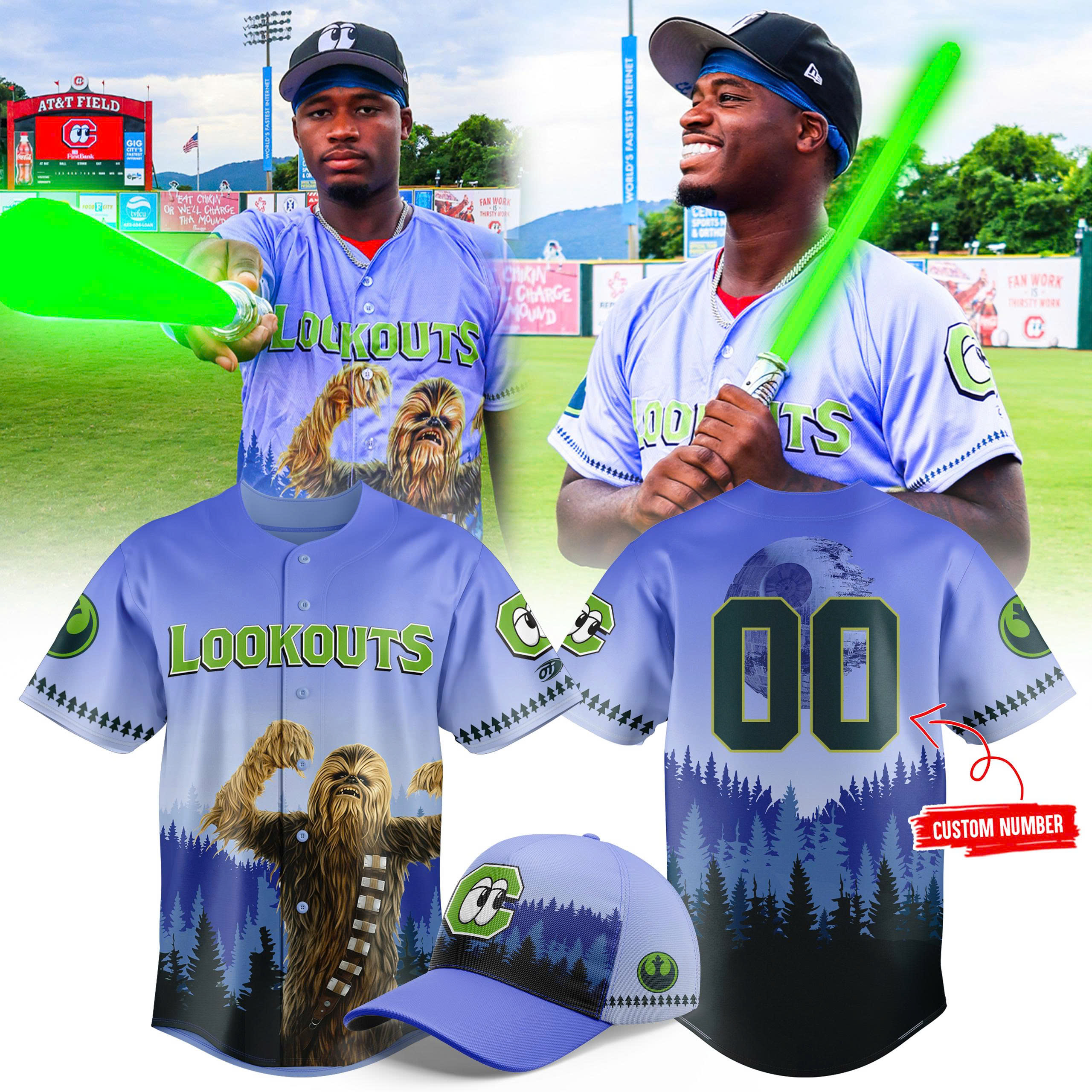 Chattanooga Lookouts Star Wars 2025 Baseball Jersey Chattanooga Lookouts Star Wars 2025 Baseball Jersey