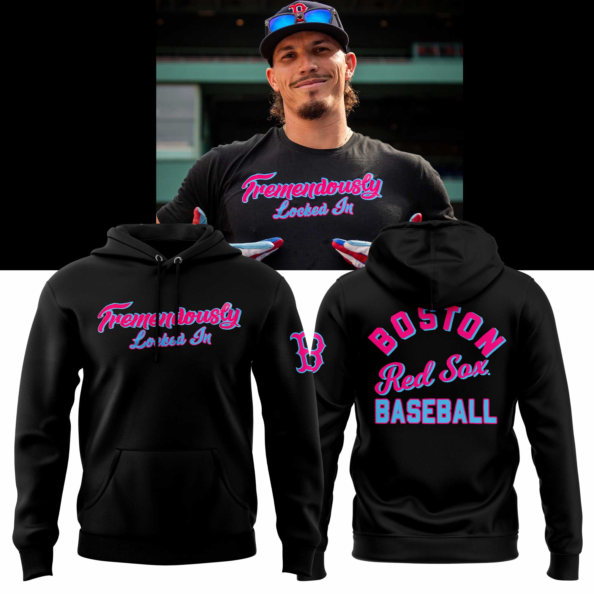 Limited edition Boston Red Sox Tremendously Locked In Hoodie Limited edition Boston Red Sox Tremendously Locked In Hoodie