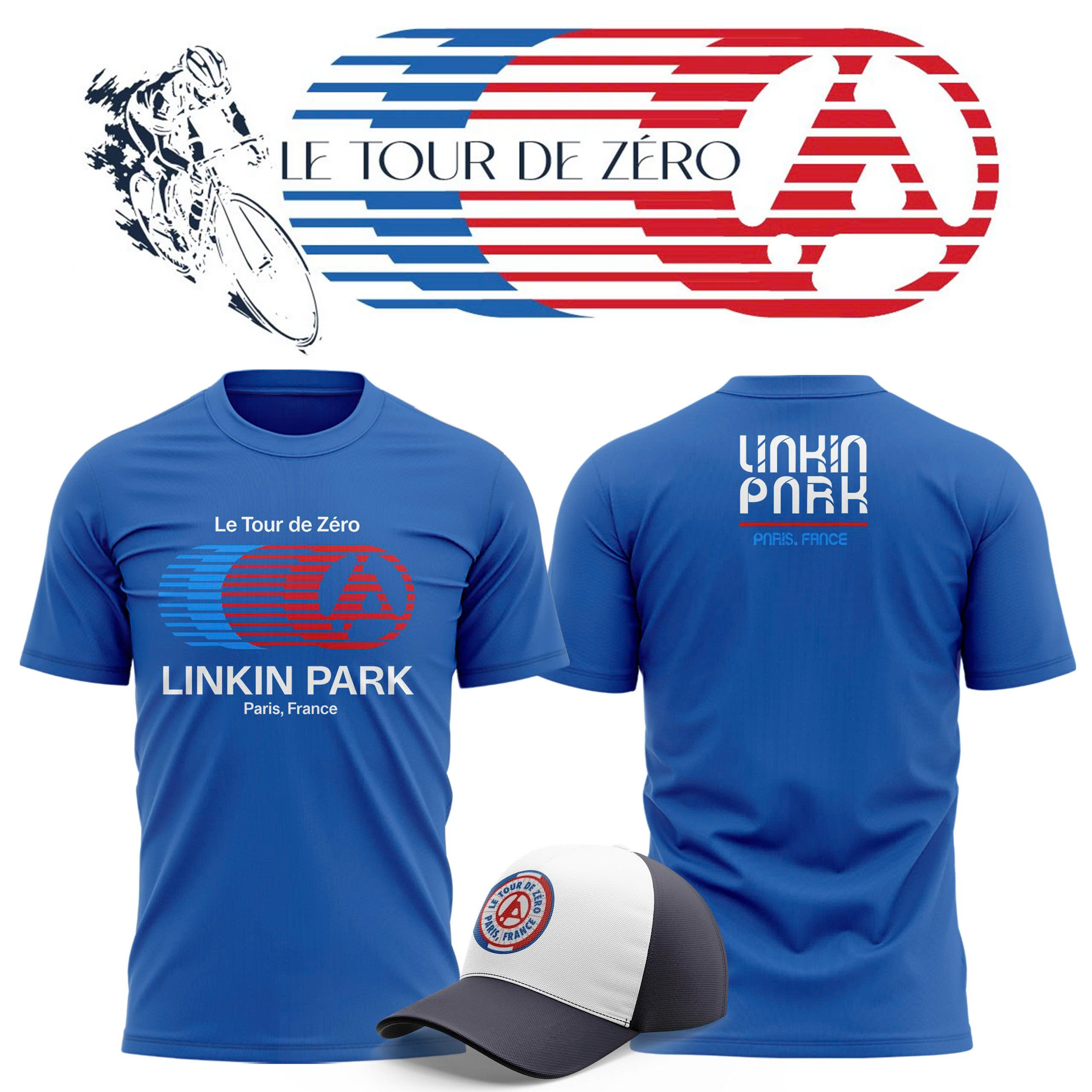 Linkin Park LE TOUR DE ZÉRO Special Tee - Blue Linkin Park LE TOUR DE ZÉRO Special Tee - Blue