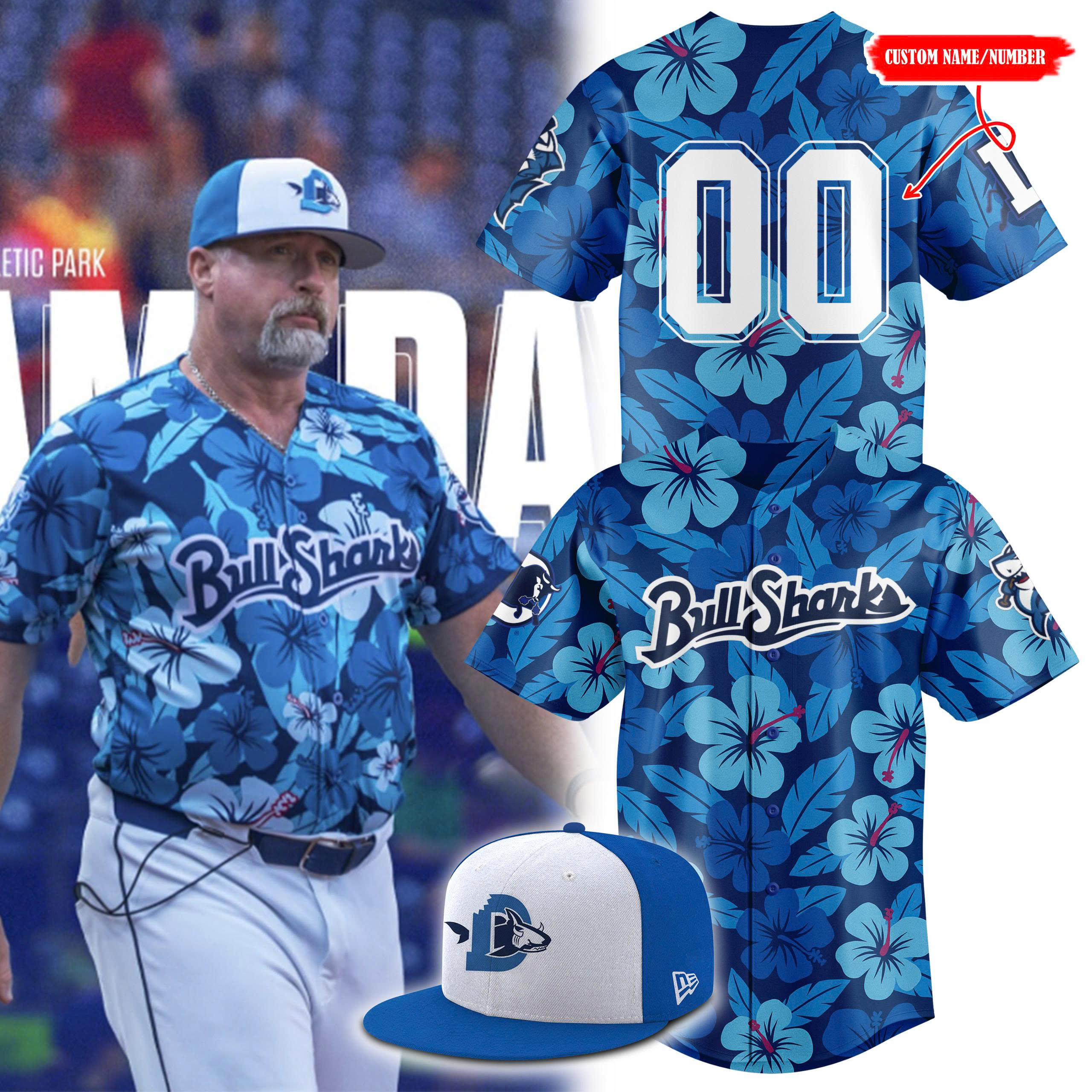 Durham Bulls Bull Sharks Special New 2025 Baseball Jersey Durham Bulls Bull Sharks Special New 2025 Baseball Jersey