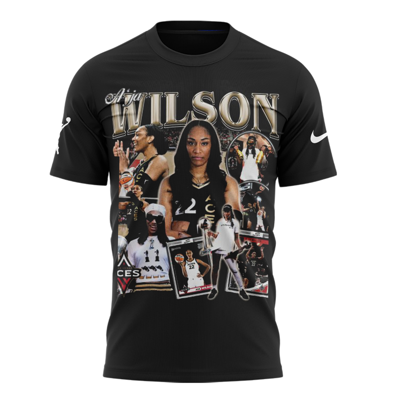 Las Vegas Aces A'ja Wilson Black Limited Edition T-Shirt Las Vegas Aces A'ja Wilson Black Limited Edition T-Shirt