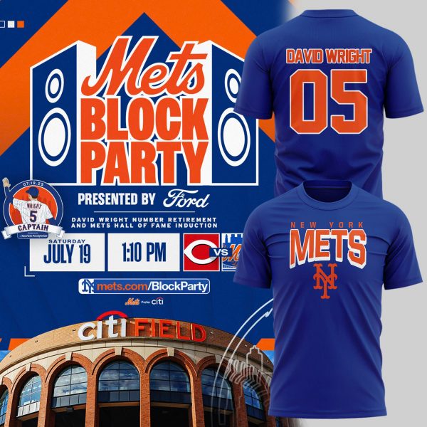 New York Mets Block Party David Wright Tee
