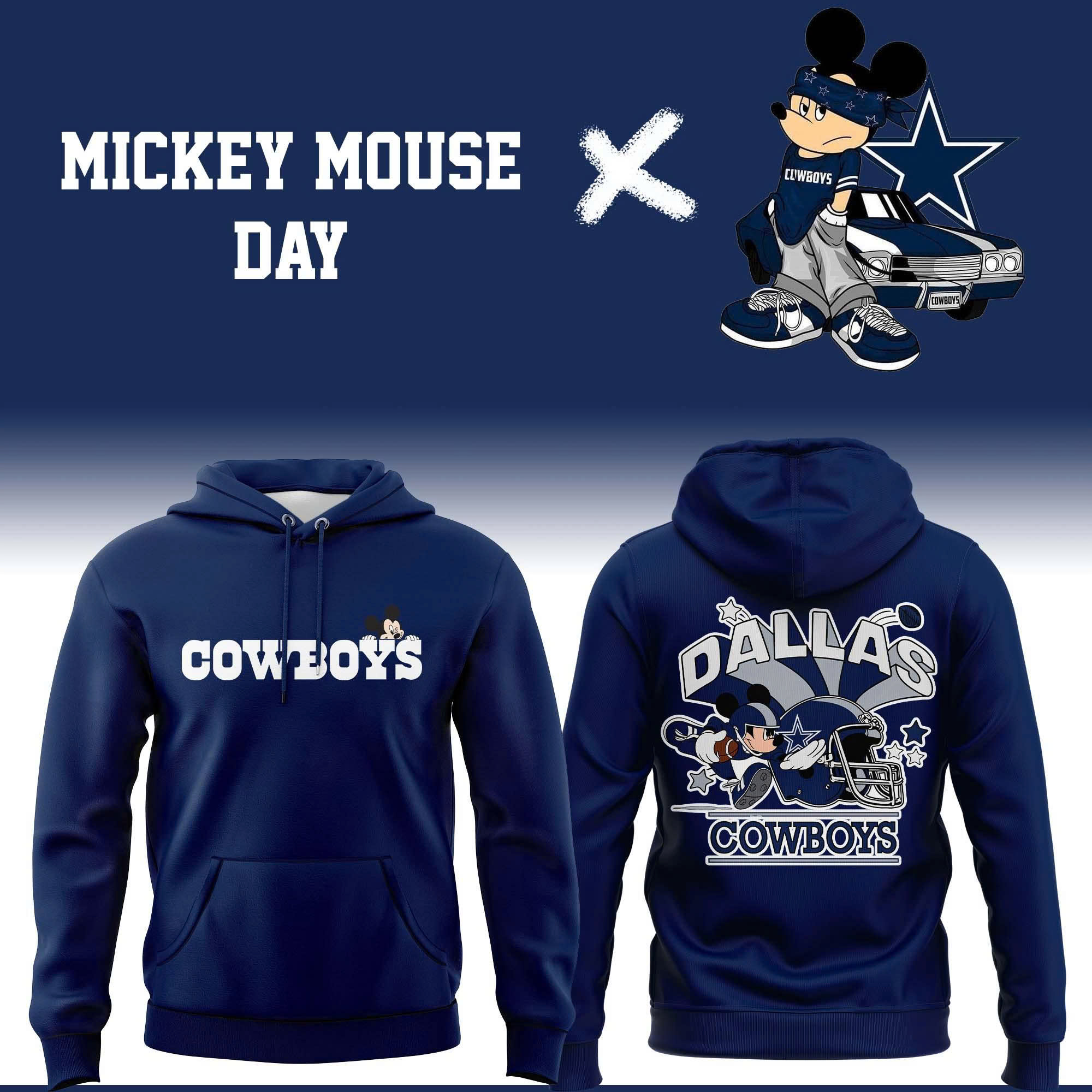 Dallas Cowboys x Mickey Mouse Day 2025 Special Hoodie Dallas Cowboys x Mickey Mouse Day 2025 Special Hoodie