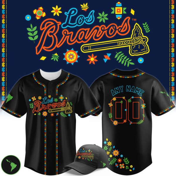 Atlanta Braves Los Bravos Night Custom Baseball Jersey