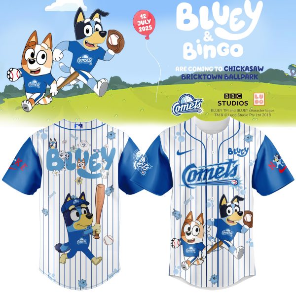 Oklahoma City Comets Bluey and Bingo 2025 White Jersey