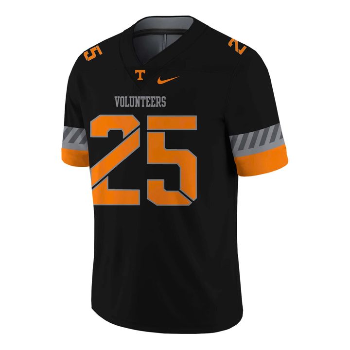 Tennessee Volunteers Smoke Grey Volunteer Spirit Special Black Football Jersey Tennessee Volunteers Smoke Grey Volunteer Spirit Special Black Football Jersey