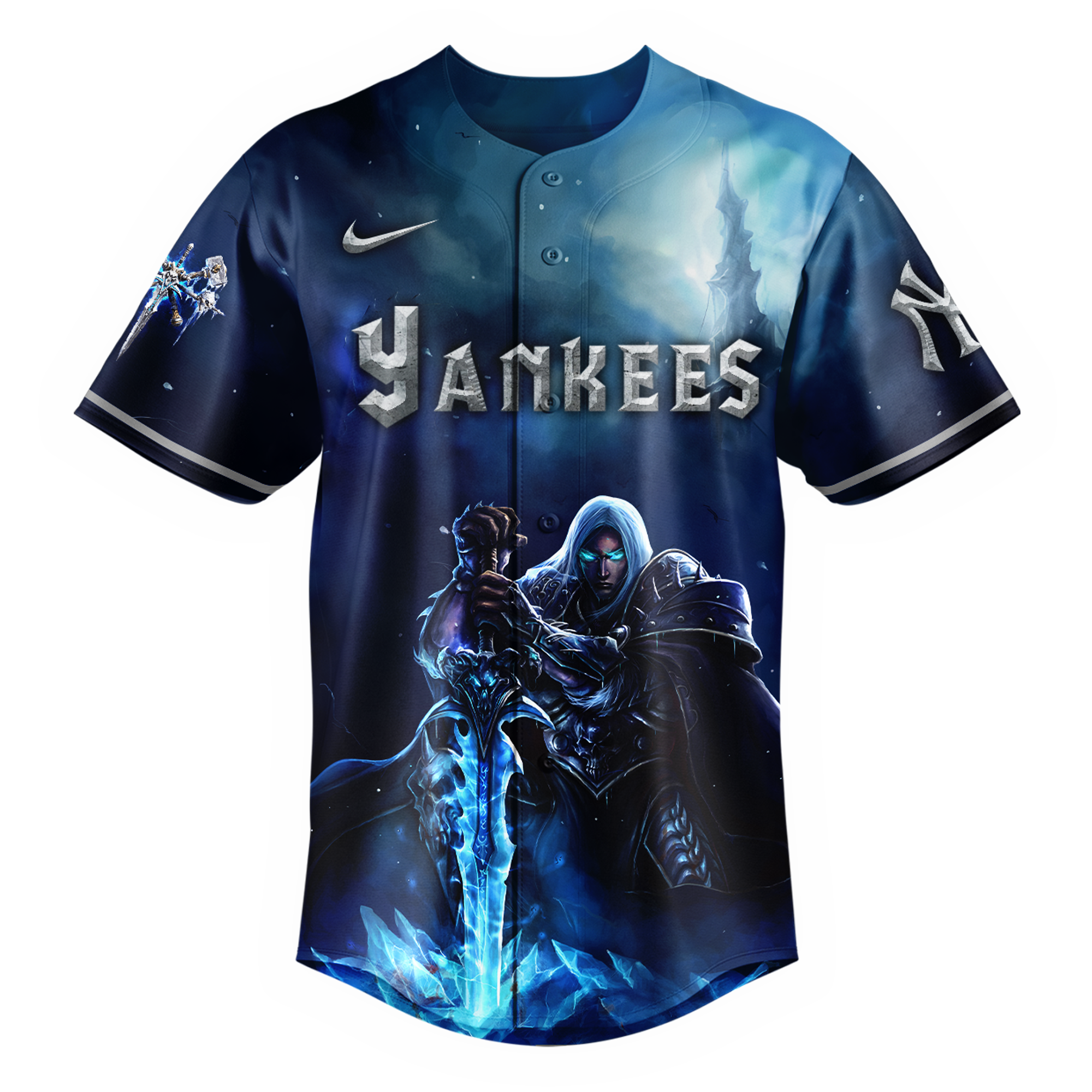 Los Angeles Dodgers x Warcraft "Wrath of the Lich King" Baseball Jersey Los Angeles Dodgers x Warcraft "Wrath of the Lich King" Baseball Jersey