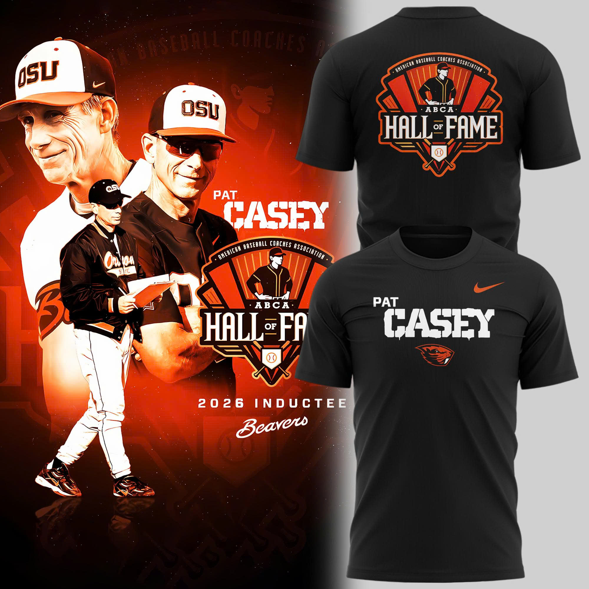 Oregon State Beavers Coach Pat Casey ABCA Hall Of Fame Shirt Oregon State Beavers Coach Pat Casey ABCA Hall Of Fame Shirt