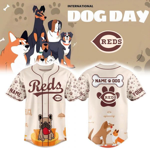Special Edition 2025 INTERNATIONAL DOG DAY x Cincinnati Reds 3D Baseball Jersey