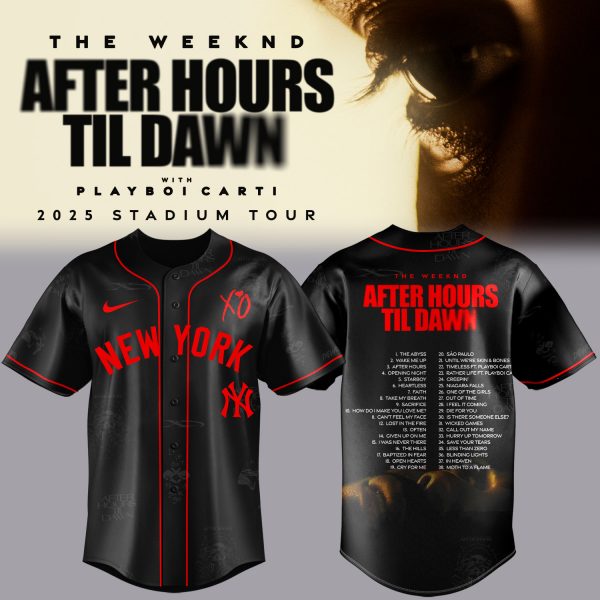 New York Yankees x The Weeknd After Hours Til Dawn 2025 Jersey