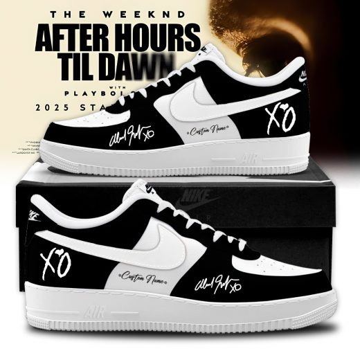 The Weeknd _ After Hours Till Dawn Tour 2025 AF1 Shoes - Black