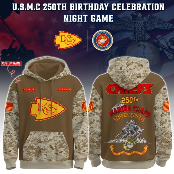 Kansas City Chiefs – U.S.M.C 250th Birthday Hoodie