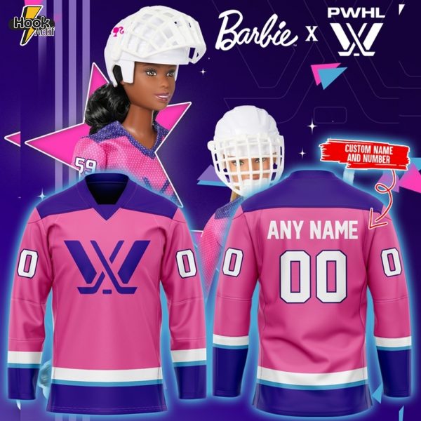 Barbie x PWHL Custom Hockey Jersey