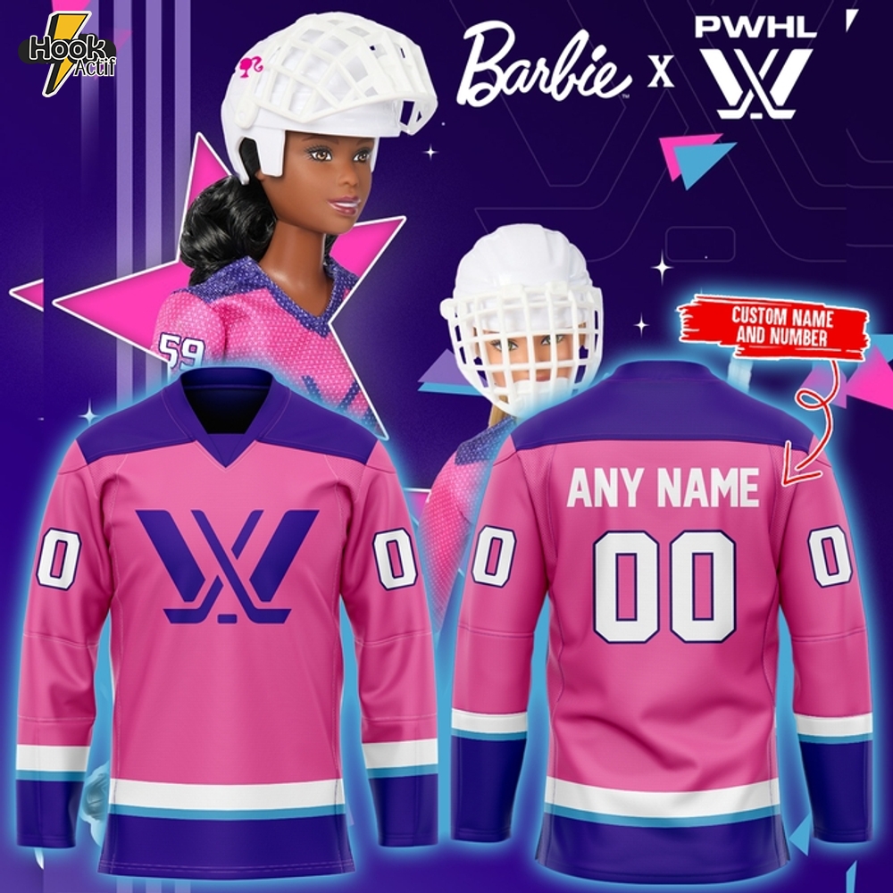 Barbie x PWHL Custom Hockey Jersey Barbie x PWHL Custom Hockey Jersey