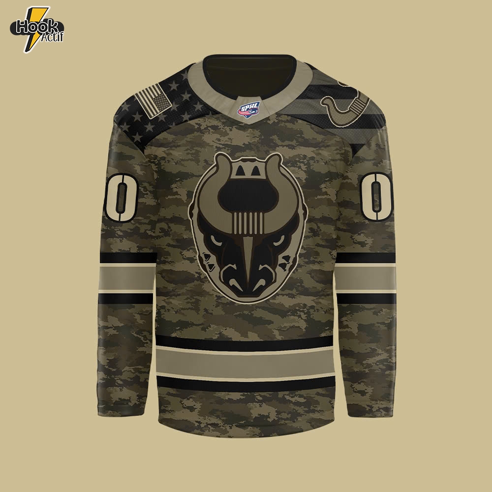 Birmingham Bulls x Military Appreciation Custom Hockey Jersey Birmingham Bulls x Military Appreciation Custom Hockey Jersey