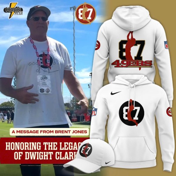 Brent Jones San Francisco 49ers 87 "HONORING THE LEGACY OF DWIGHT CLARK" Hoodie 2025