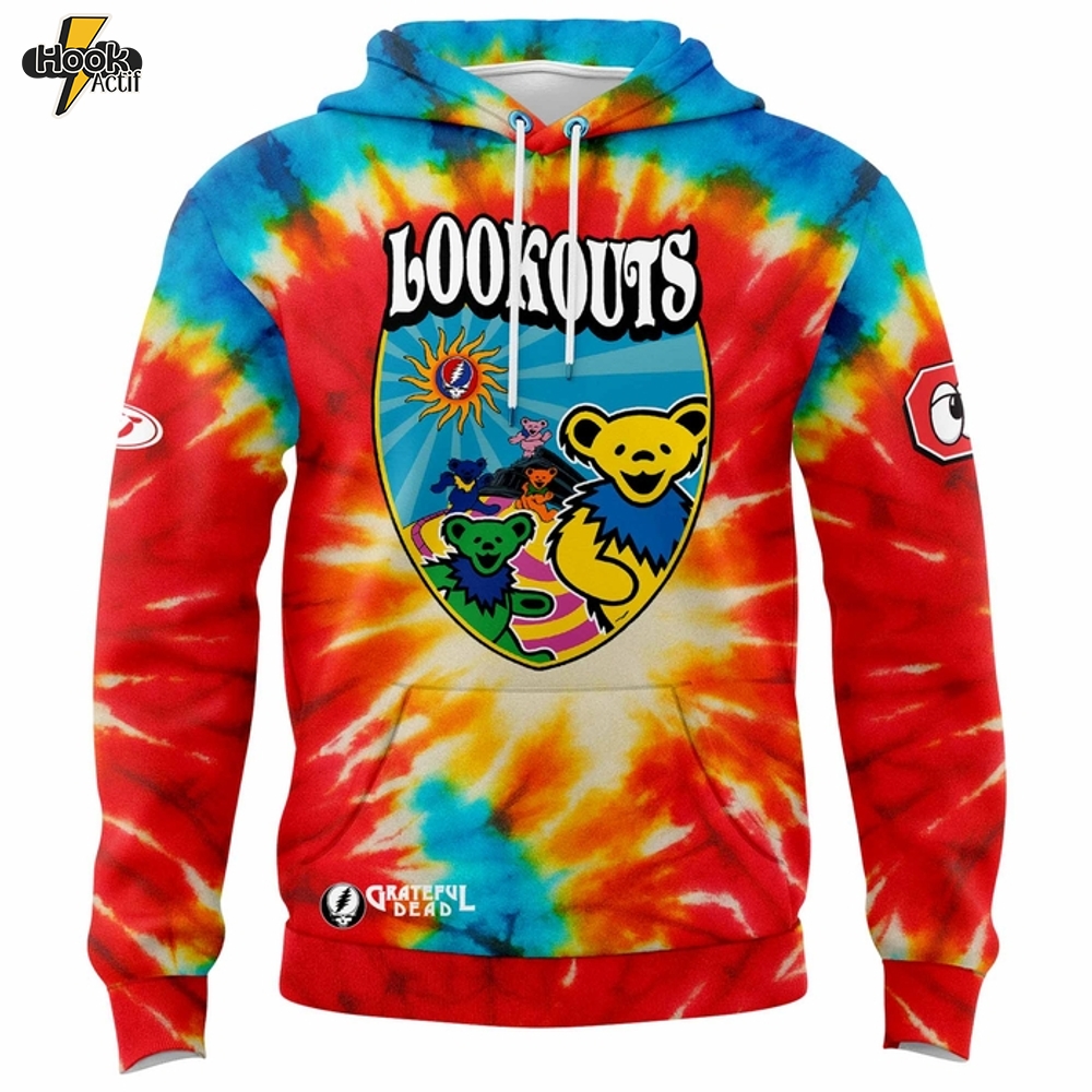 Chattanooga Lookouts 2025 Grateful Dead Night Special Hoodie Chattanooga Lookouts 2025 Grateful Dead Night Special Hoodie