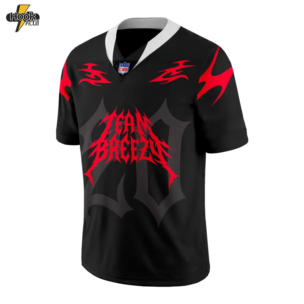 Chris Brown - BREEZY BOWL XX Team Breezy Playmaker Football Jersey Chris Brown - BREEZY BOWL XX Team Breezy Playmaker Football Jersey