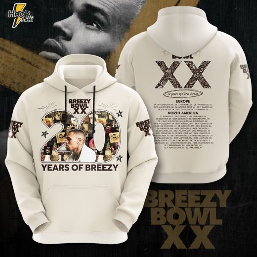 Chris Brown Breezy  Bowl 3D Hoodie - Begie