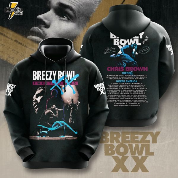 Chris Brown Breezy  Bowl 3D Hoodie - Black