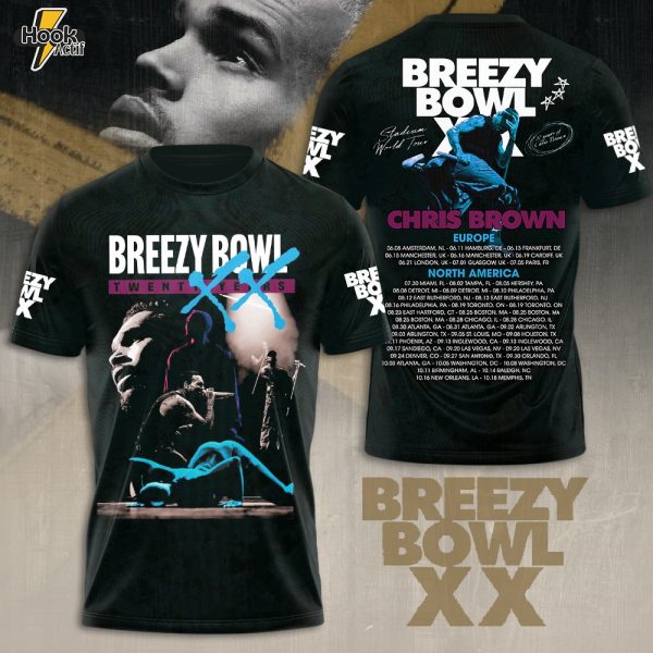 Chris Brown Breezy  Bowl 3D Tshirt - Black
