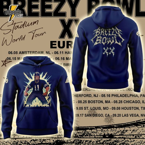Chris Brown Breezy Bowl XX 2025 Hoodie - Blue