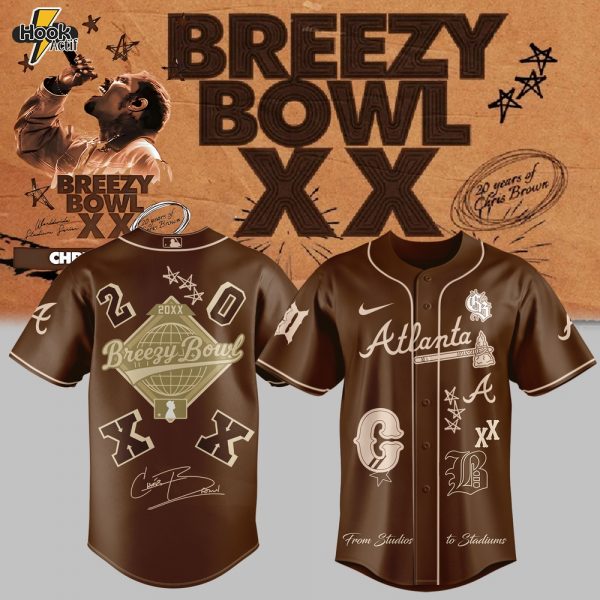 Chris Brown Breezy Bowl XX Atlanta Braves Jersey 2025