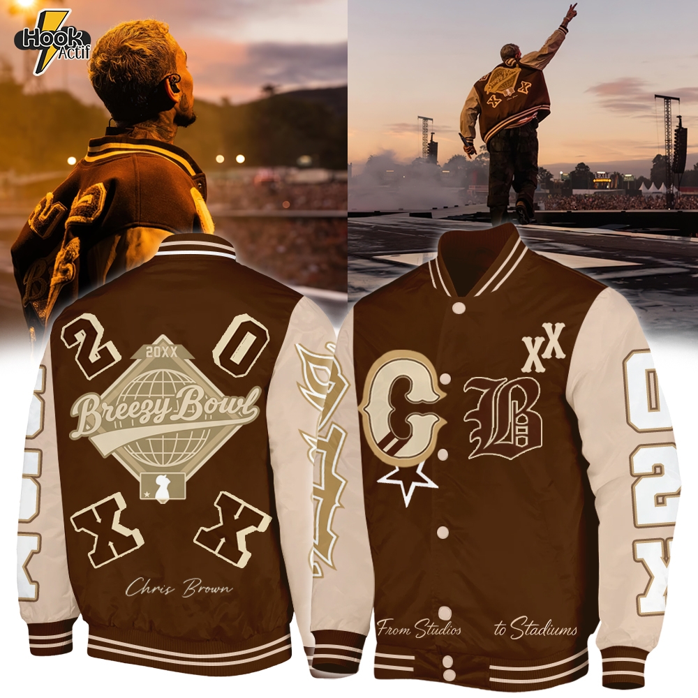 Chris Brown _ Breezy Bowl XX Bomber Jacket Chris Brown _ Breezy Bowl XX Bomber Jacket