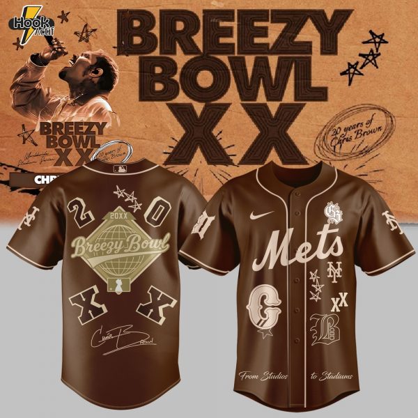 Chris Brown Breezy Bowl XX New York Mets Jersey 2025