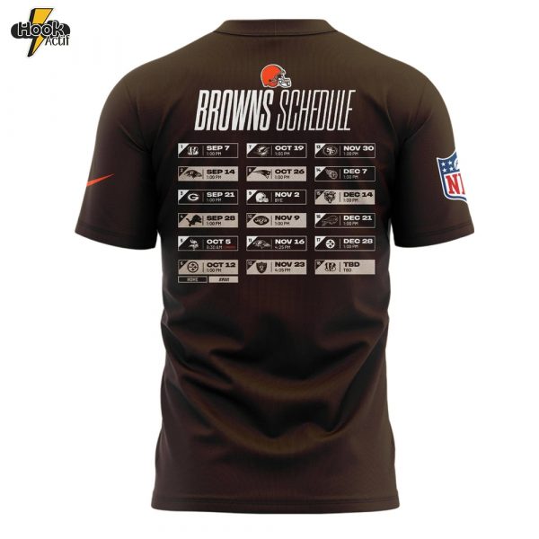 Cleveland Browns 2025 Schedule Tshirt – Buy Online at HookActif.com