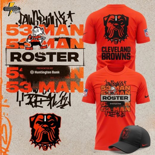 Cleveland Browns The Elf 53 Man Roster Orange Shirt