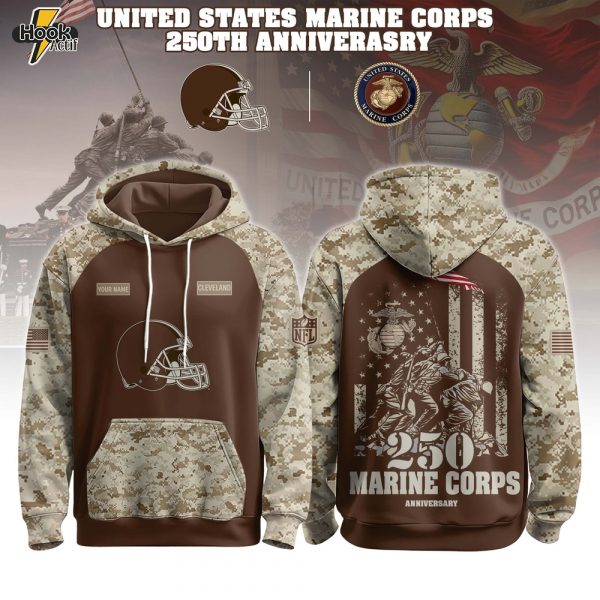 Cleveland Browns x U.S. Marine Corps 250th Birthday Hoodie Set