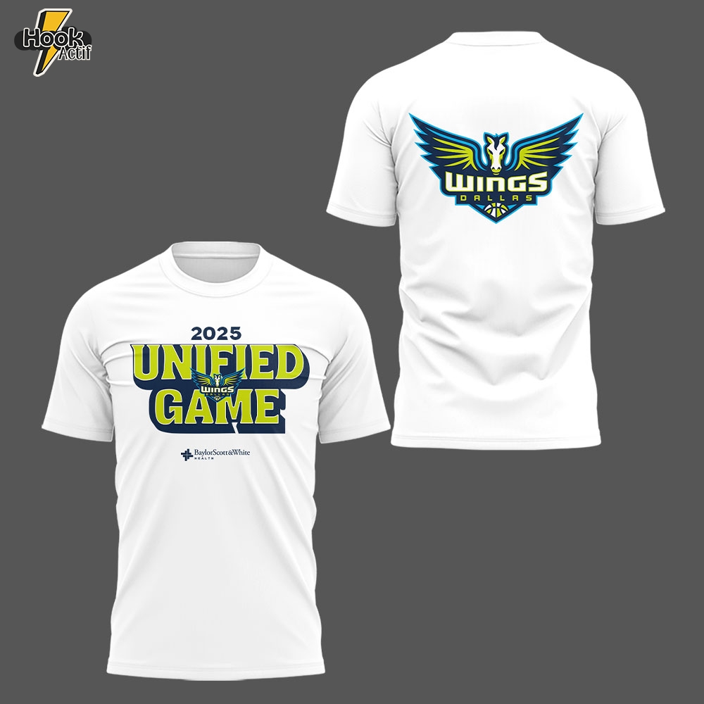 Dallas Wings Unified Game 2025 Special White Tee Dallas Wings Unified Game 2025 Special White Tee