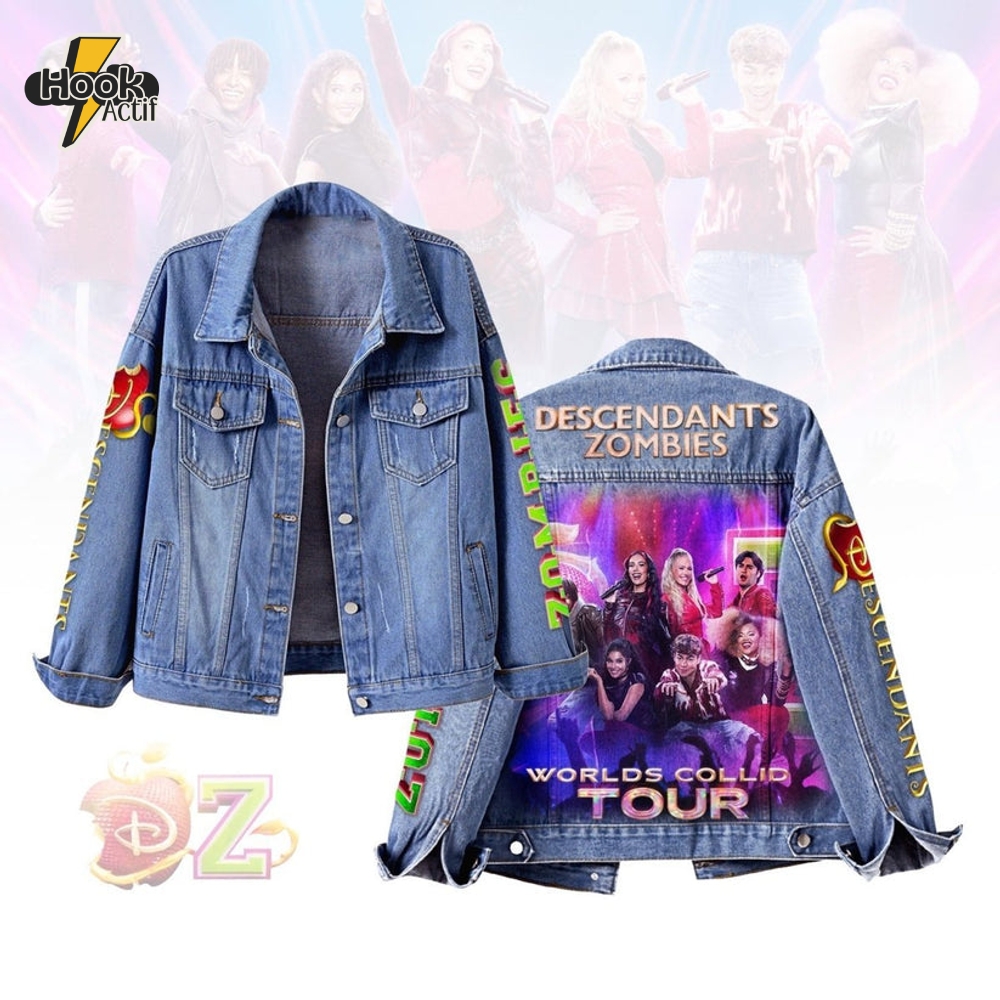"Descendants x Zombies - Worlds Collide Tour" Denim Jacket "Descendants x Zombies - Worlds Collide Tour" Denim Jacket