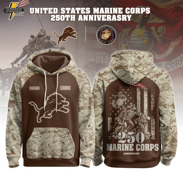 Detroit Lions x U.S. Marine Corps 250th Birthday Hoodie Set