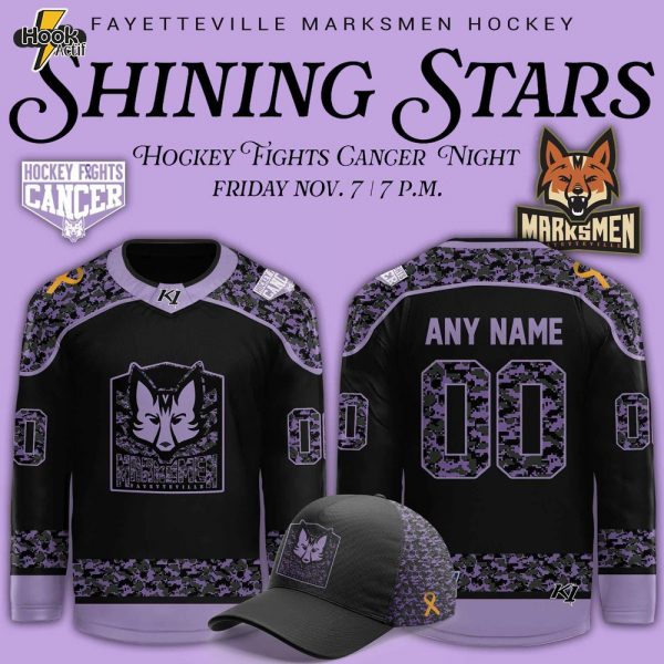 Fayetteville Marksmen x Hockey Fights Cancer Night 2025 Hockey Jersey