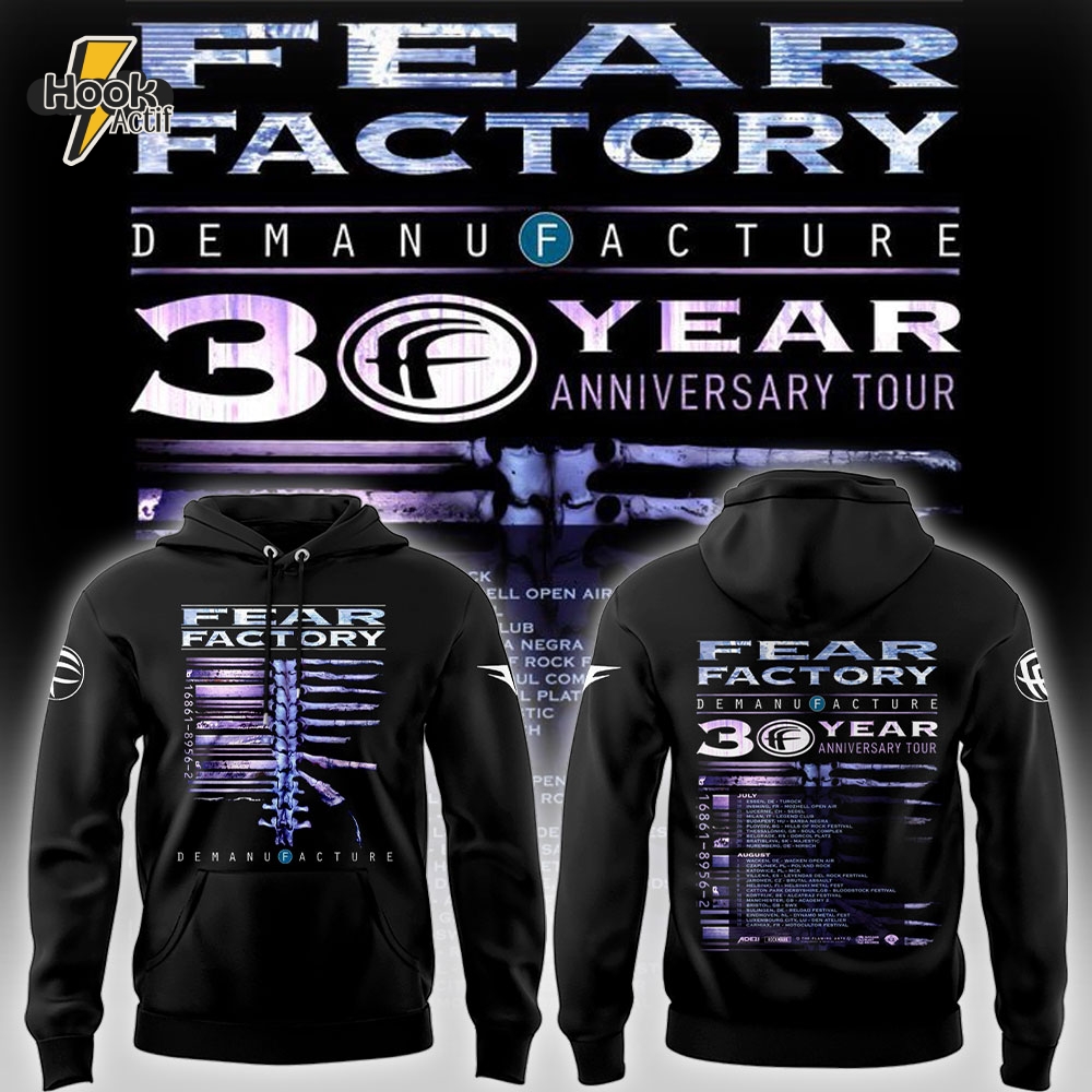 Fear Factory Tour 2025 Special Hoodie - Black Fear Factory Tour 2025 Special Hoodie - Black
