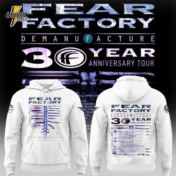 Fear Factory Tour 2025 Special Hoodie - White