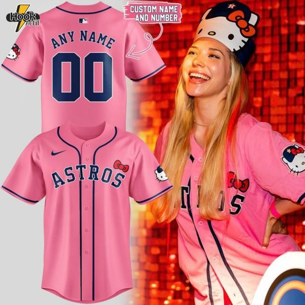 Houston Astros x Hello Kitty 2025 Custom Name Baseball Jersey