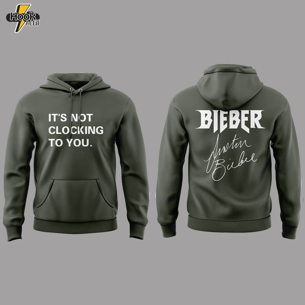 Justin Bieber "It's Not Clocking to You" Special Grey Hoodie Justin Bieber "It's Not Clocking to You" Special Grey Hoodie