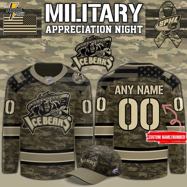 Knoxville Ice Bear x Military Appreciation Custom Hockey Jersey