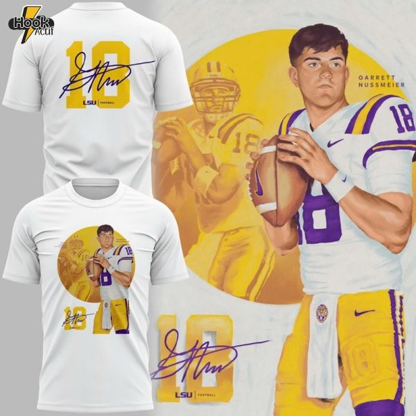LSU Tigers Garrett Nussmeier #18 Signature Tee