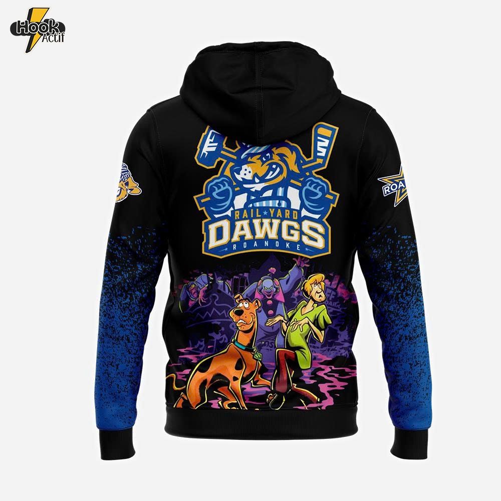 Limited Edition Roanoke Rail Yard Dawgs x ScooBy-Doo Night 2025 Hoodie Limited Edition Roanoke Rail Yard Dawgs x ScooBy-Doo Night 2025 Hoodie