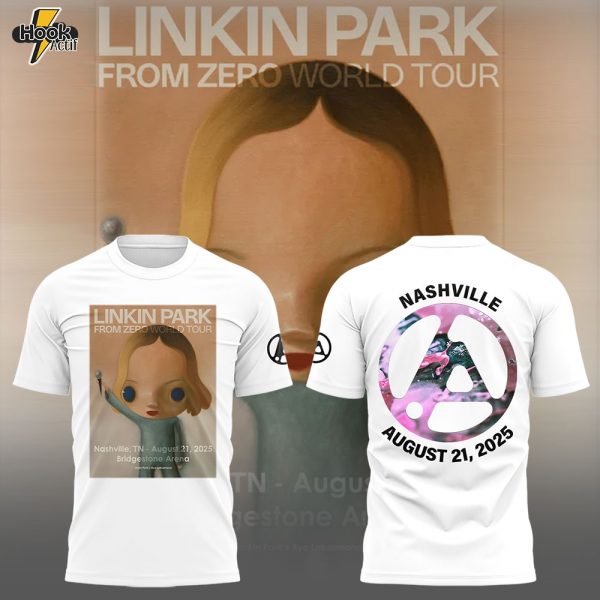 Linkin Park x Nashville From Zero World Tour 2025 White Shirt