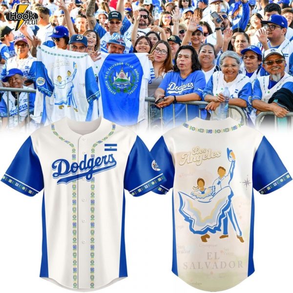 Los Angeles Dodgers 2025 Salvadoran Heritage Night Baseball Jersey