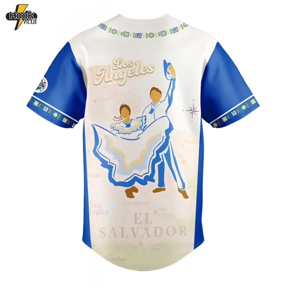 Los Angeles Dodgers 2025 Salvadoran Heritage Night Baseball Jersey Los Angeles Dodgers 2025 Salvadoran Heritage Night Baseball Jersey