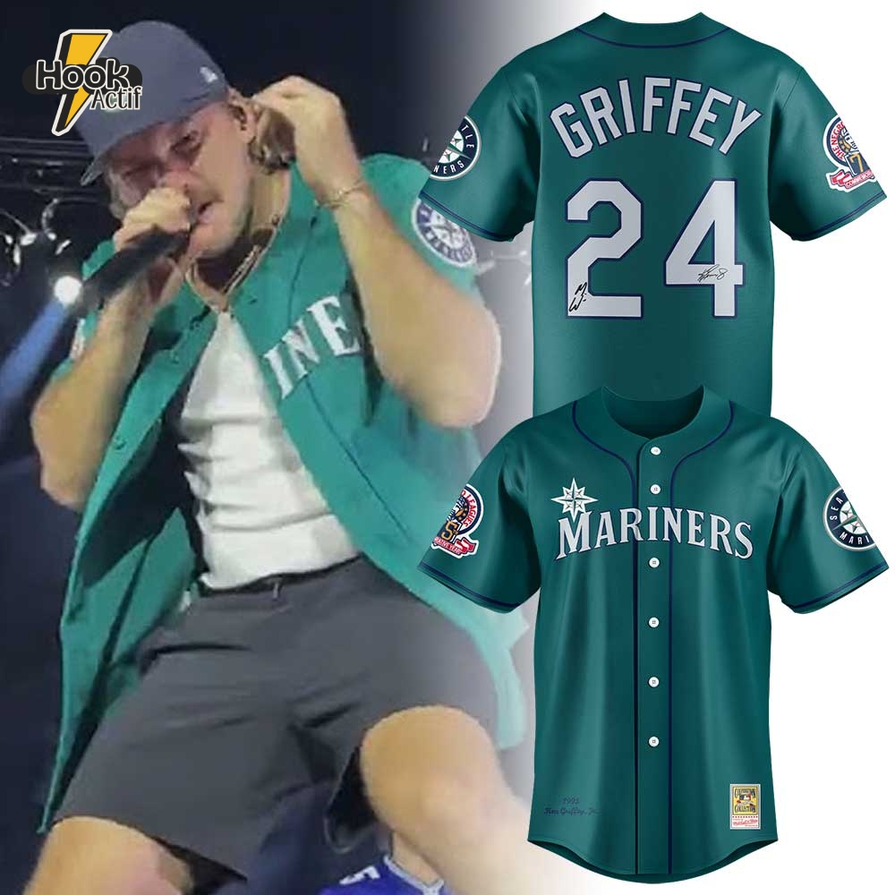 Morgan Wallen x Seattle Mariners 1995 Ken Griffey Jr Signature Jersey Morgan Wallen x Seattle Mariners 1995 Ken Griffey Jr Signature Jersey