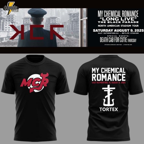 My Chemical Romance Long Live: The Black Parade Tour 2025 x New Jersey Devils Special Tee - Black